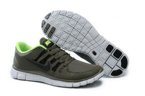 Nike Free Run +3 5.0 Mens Dark Green Fluorescent Green Promo Code